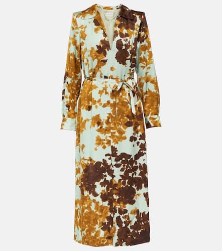 Robe midi Dellas imprimée en satin - Dries Van Noten - Modalova