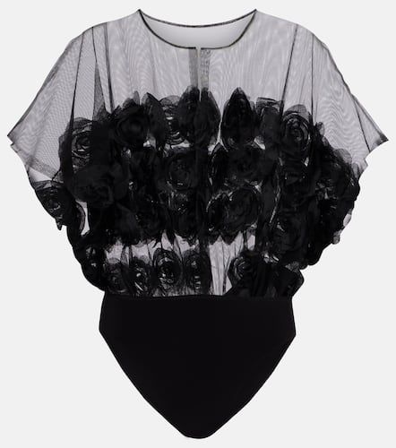 Body semi-transparent à fleurs - Norma Kamali - Modalova