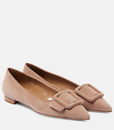 Ballerinas Maysalepumpflat aus Veloursleder - Manolo Blahnik - Modalova