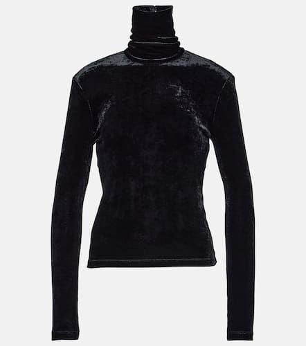 Velvet jersey turtleneck top - Saint Laurent - Modalova