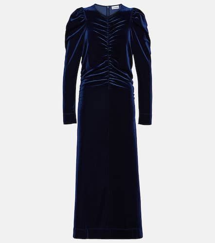 Ganni Ruched velvet midi dress - Ganni - Modalova
