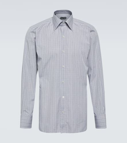 Checked cotton poplin shirt - Tom Ford - Modalova