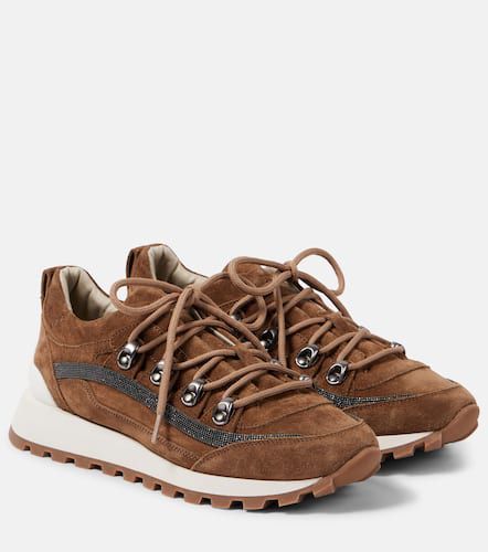 Monili suede sneakers - Brunello Cucinelli - Modalova