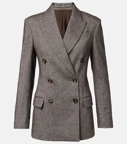 Wool and linen-blend blazer - Brunello Cucinelli - Modalova