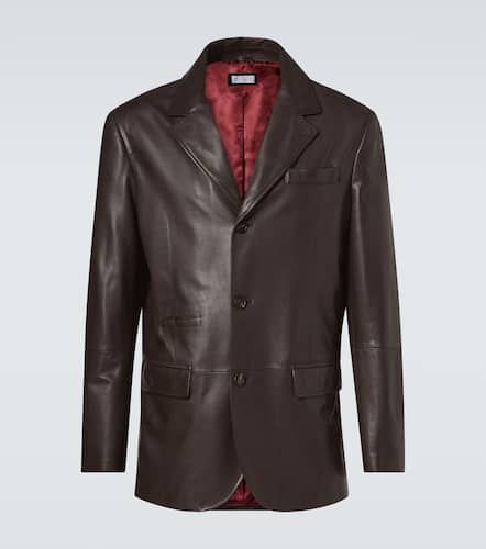 Blazer de piel cepillada - Brunello Cucinelli - Modalova