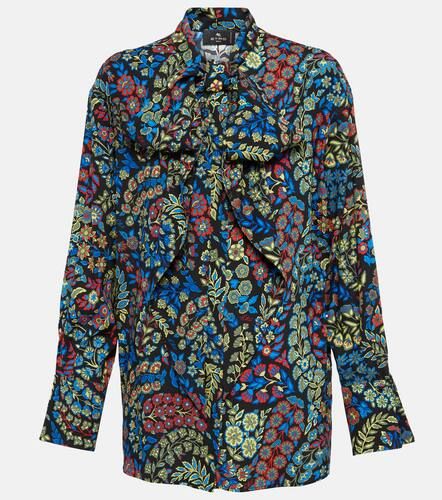 Etro Tie-neck floral silk shirt - Etro - Modalova