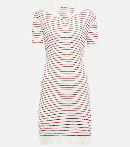 Miu Miu Striped cotton minidress - Miu Miu - Modalova