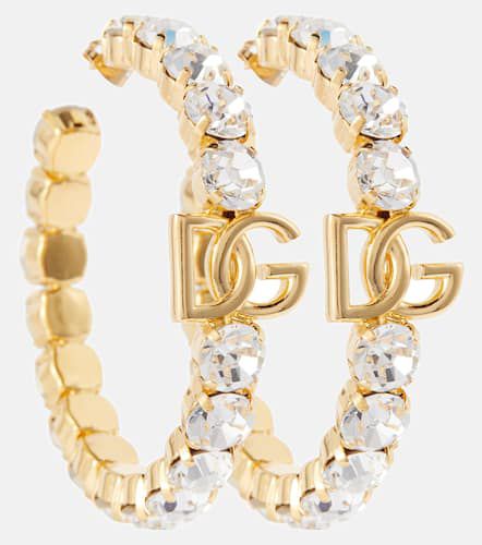 Orecchini a cerchio con cristalli - Dolce&Gabbana - Modalova