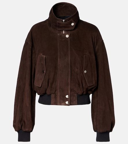 Briar suede bomber jacket - Nour Hammour - Modalova