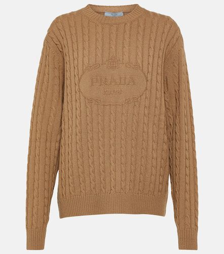 Prada Pullover in cashmere con logo - Prada - Modalova