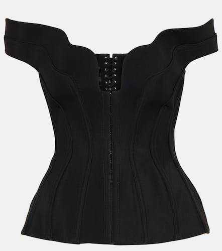 Mugler Bustier con scollo bardot - Mugler - Modalova