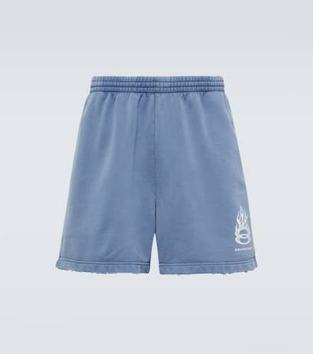 Shorts Political Campaign aus Baumwoll-Fleece - Balenciaga - Modalova