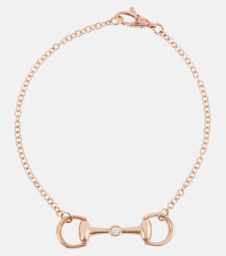 Bracciale Horsebit in rosa 18kt con diamante - Gucci - Modalova