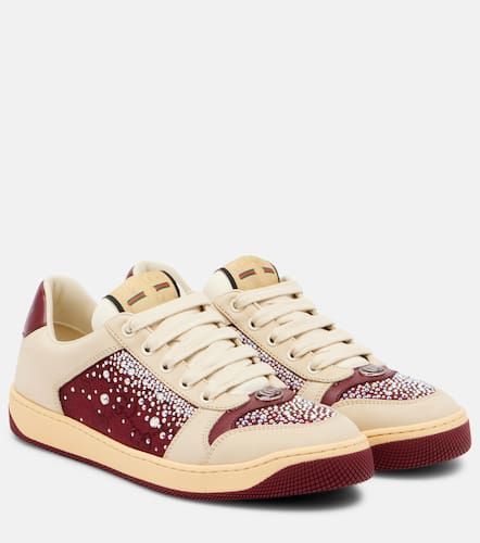Verzierte Sneakers Screener mit Leder - Gucci - Modalova