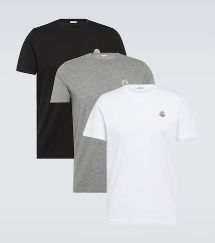 Set aus drei T-Shirts aus Baumwoll-Jersey - Moncler - Modalova