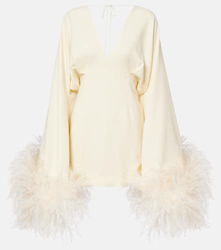 Mini Magnifique feather-trimmed minidress - Taller Marmo - Modalova