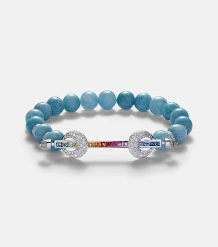 Bracciale Chakra in oro bianco 18kt con diamanti e pietre preziose - Ananya - Modalova