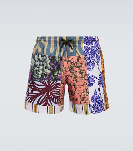 Patchwork printed swim shorts - Dries Van Noten - Modalova