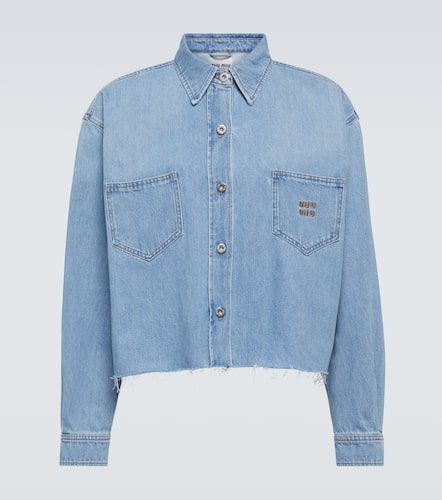 Miu Miu Camicia di jeans cropped - Miu Miu - Modalova