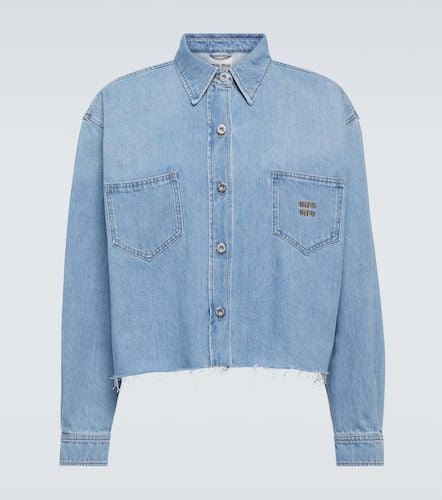 Miu Miu Cropped denim shirt - Miu Miu - Modalova