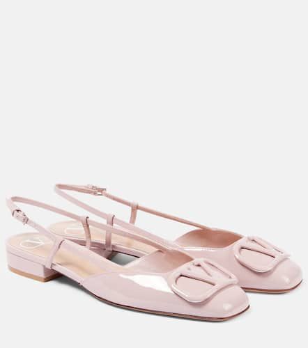 VLogo Signature leather slingback flats - Valentino Garavani - Modalova