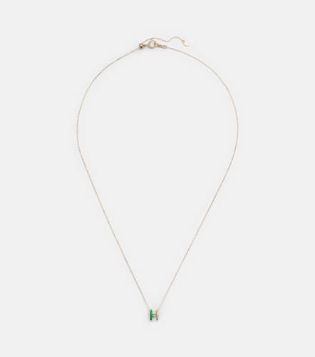Kt necklace with diamonds and enamel - Persee - Modalova