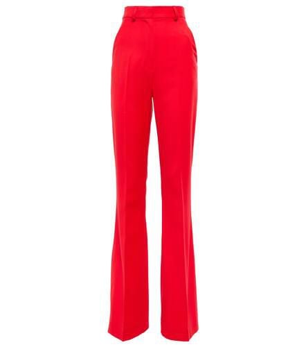 High-rise flared virgin wool pants - David Koma - Modalova