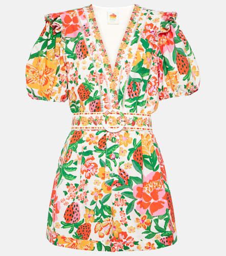 Playsuit Flowerful Sketch aus Baumwolle - Farm Rio - Modalova