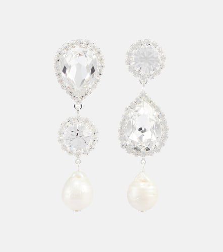 Crystal drop earrings with pearls - Magda Butrym - Modalova