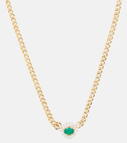 Kt gold necklace with emeralds and diamonds - Shay Jewelry - Modalova