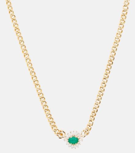 Kt gold necklace with emeralds and diamonds - Shay Jewelry - Modalova