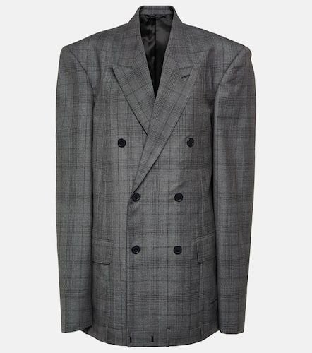 Checked double-breasted wool blazer - Balenciaga - Modalova