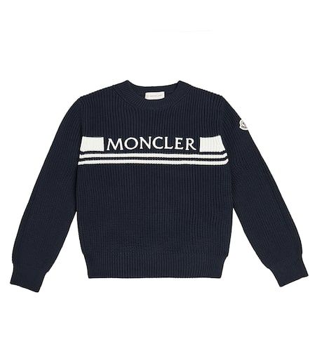 Ribbed-knit cotton sweater - Moncler Enfant - Modalova