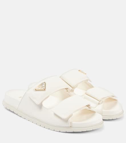 Prada Logo leather sandals - Prada - Modalova