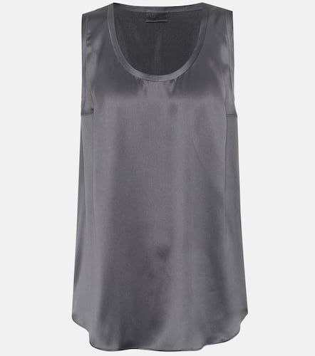 Stretch silk-satin tank top - Brunello Cucinelli - Modalova