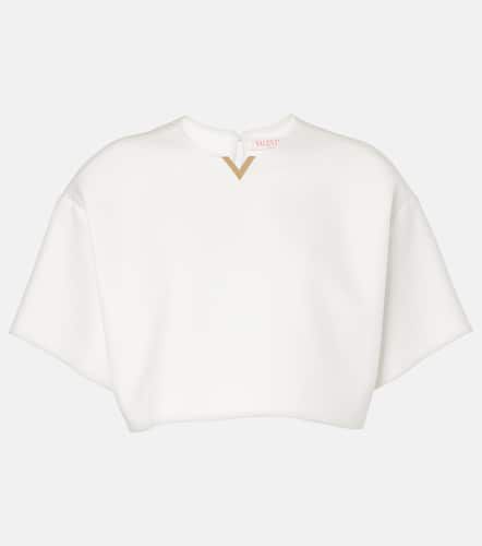 Cropped-Top VGold aus Baumwoll-Gabardine - Valentino - Modalova