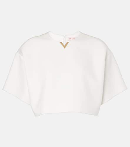 Top cropped VGold in gabardine di cotone - Valentino - Modalova