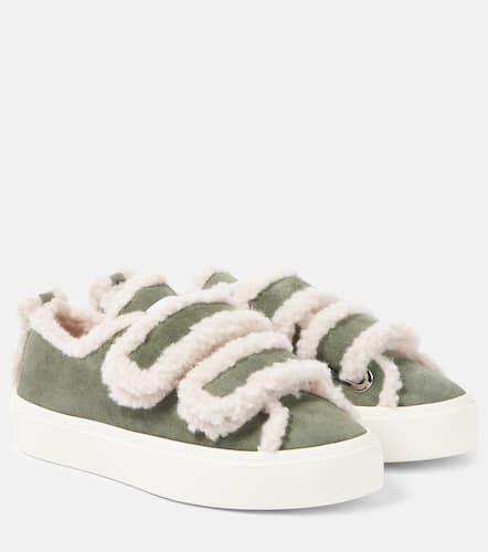 Shearling-trimmed suede sneakers - Inuikii - Modalova