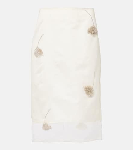 RÃ³he Beaded silk organza pencil skirt - Rohe - Modalova