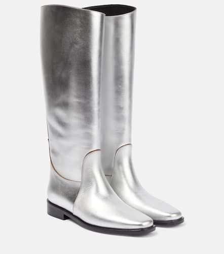 Wooster metallic leather riding boots - Khaite - Modalova