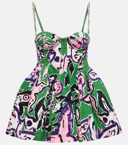 Robe imprimée en jean à ornements - Area - Modalova