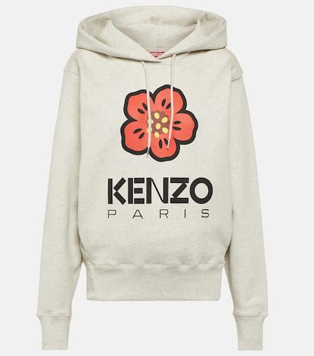 Logo printed cotton jersey hoodie - Kenzo - Modalova