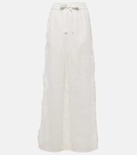 Halliday lace-trimmed linen wide-leg pants - Zimmermann - Modalova