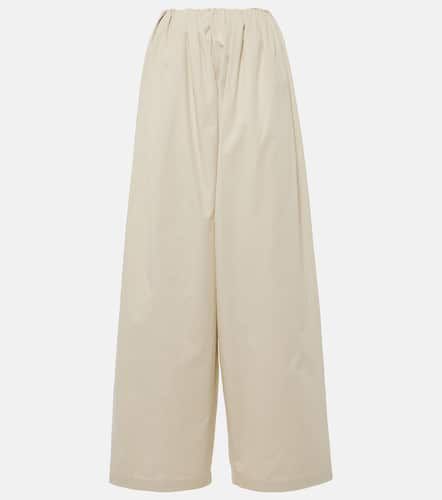 High-rise cotton wide-leg pants - MM6 Maison Margiela - Modalova