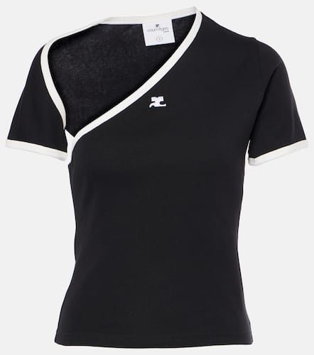 Courrèges Camiseta asimétrica de algodón - Courreges - Modalova