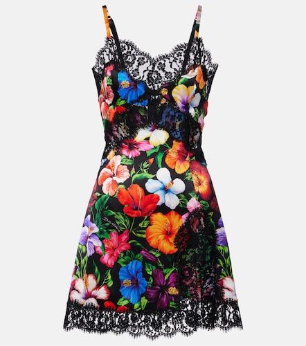 Abito corto in misto seta e cotone - Dolce&Gabbana - Modalova