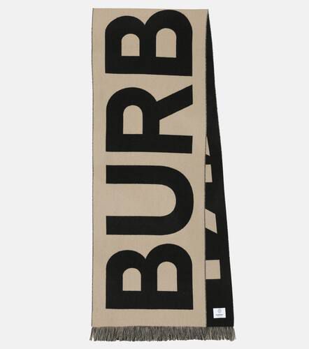 Burberry Bufanda de lana con logo - Burberry - Modalova