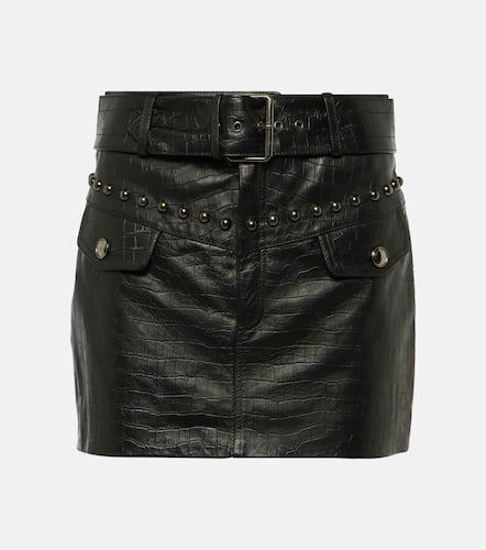 Studded leather miniskirt - Alessandra Rich - Modalova