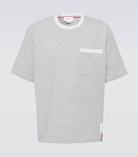 Striped cotton jersey T-shirt - Thom Browne - Modalova