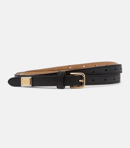 Cintura in pelle con logo - Dolce&Gabbana - Modalova